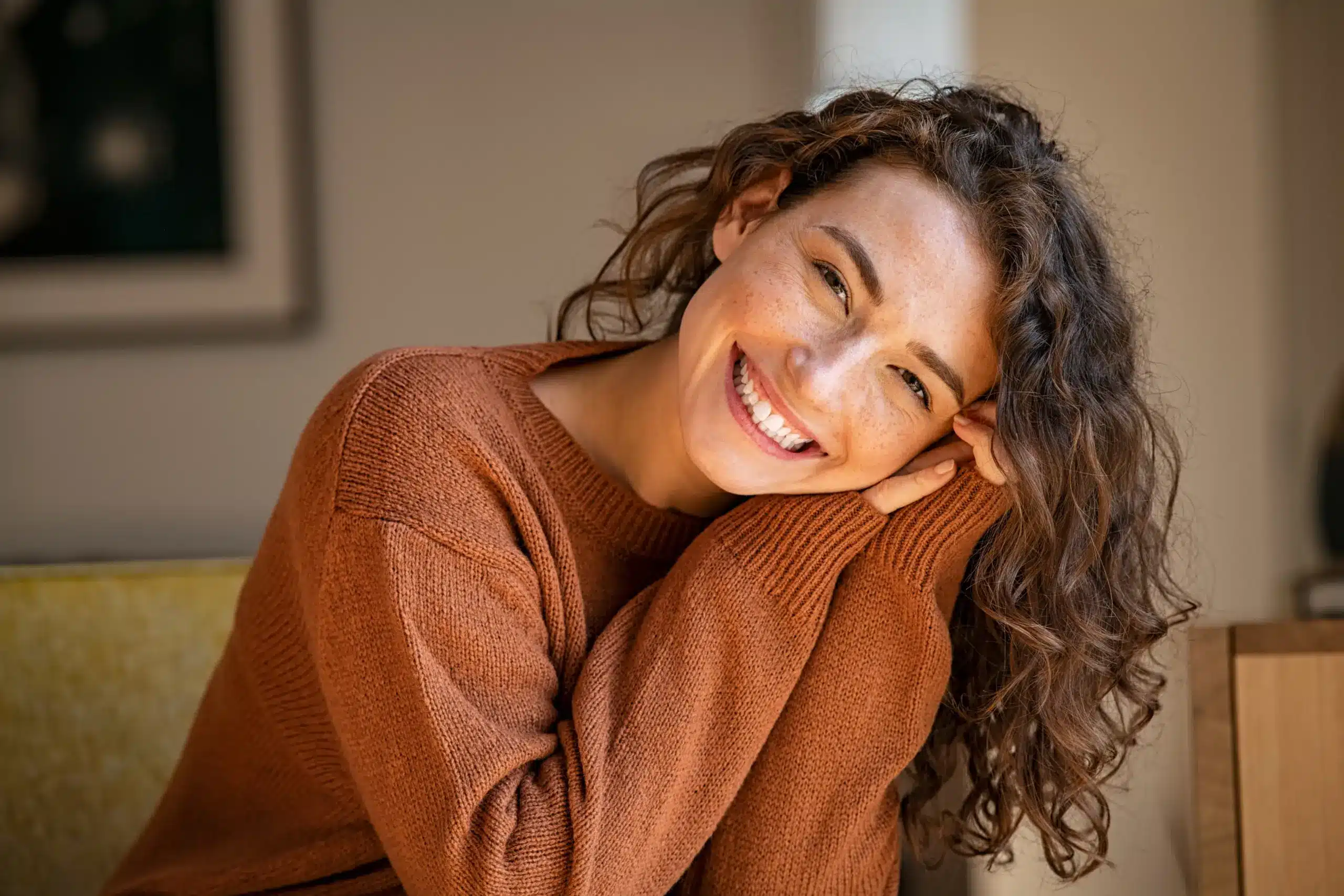 Young woman smiling with bright, healthy teeth after Restorative Care in Chambersburg PA